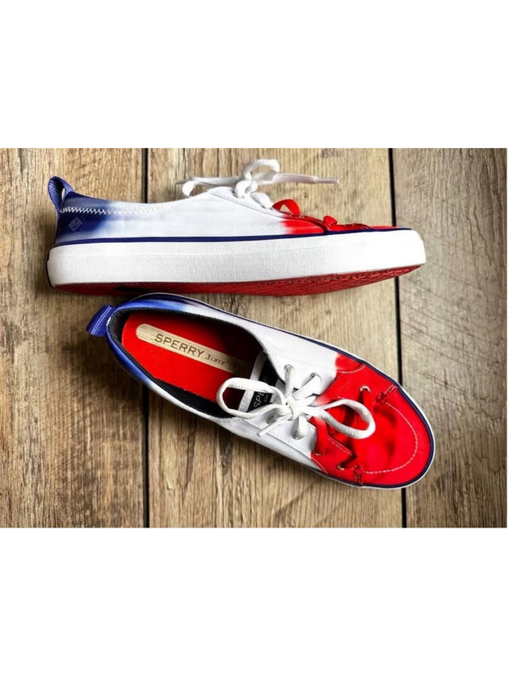 Sperry Popsicle, Red, White, and Blue, Firecracker Boat Shoes Women’s Size 7